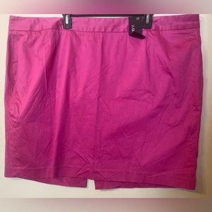 New NWT Lane Bryant Hot Pink Pencil‎ Straight Skirt Vented Size 28